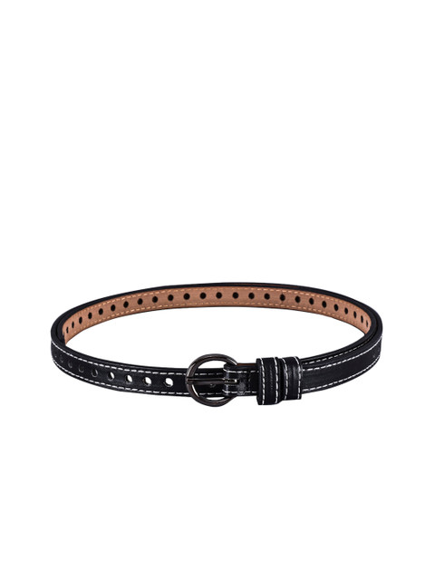 

BuckleUp Women Black Solid Belt