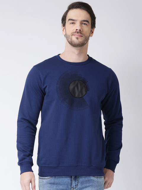 

COBB Men Blue Printed Sweatshirt