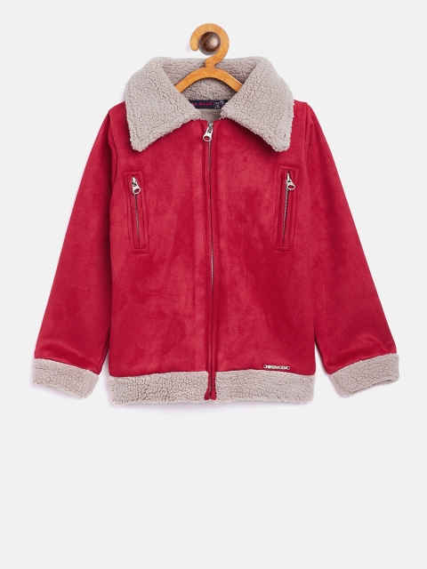 

Nins Moda Girls Red Solid Sweatshirt