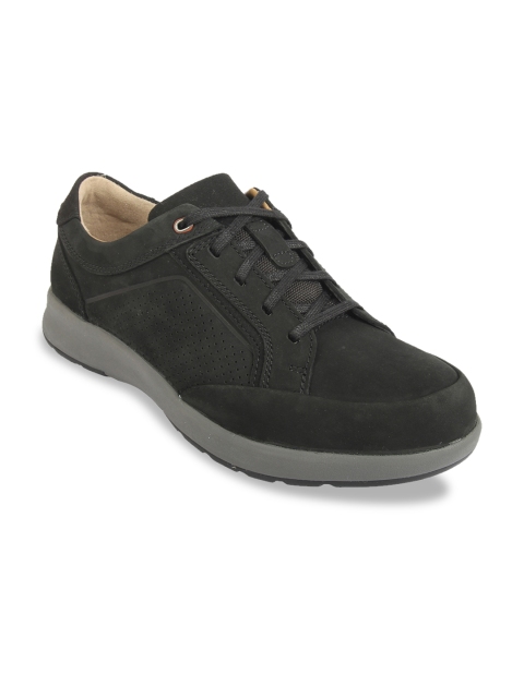 

Clarks Men Black Nubuck Leather Sneakers