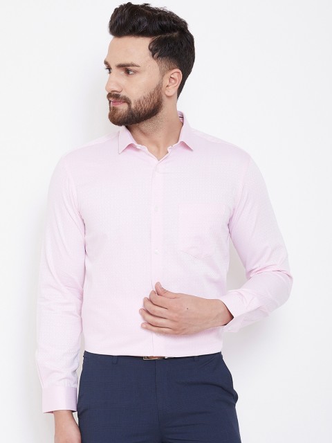 

Canary London Men Pink Smart Slim Fit Printed Formal Shirt