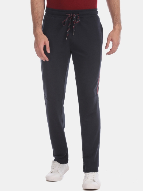 

U.S. Polo Assn. Men Navy Blue Solid Knitted Track Pants