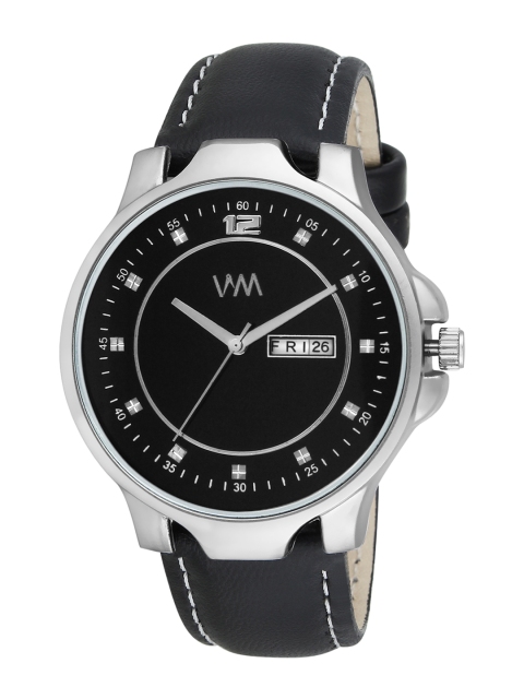 

WM Men Black & White Analogue Leather Watch DDWM-114ktd1