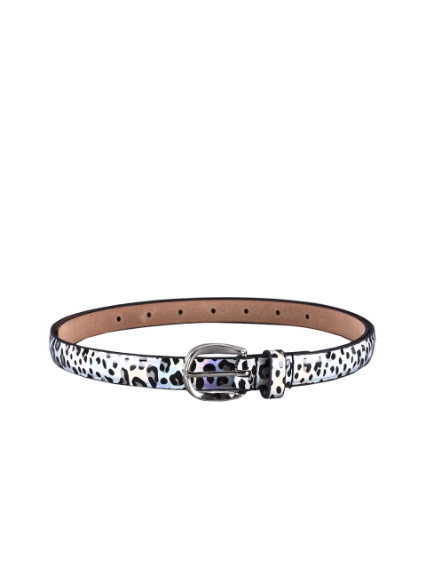 

BuckleUp Women White & Black Printed Belt