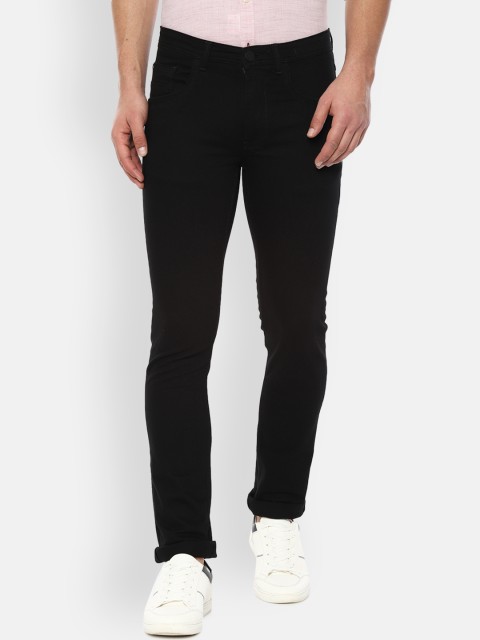 

V Dot Men Black Slim Fit Mid-Rise Clean Look Stretchable Jeans
