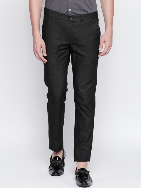 

Basics Men Grey Tapered Fit Solid Formal Trousers
