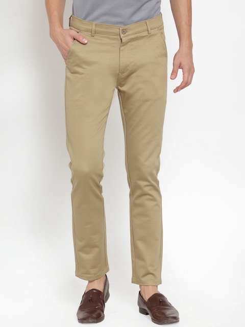

Rodamo Men Khaki Slim Fit Solid Chinos