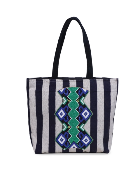 

Diwaah Blue Striped Shoulder Bag