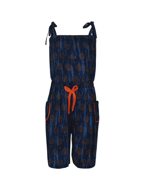 

Aarika Girls Blue Printed Basic Jumpsuit