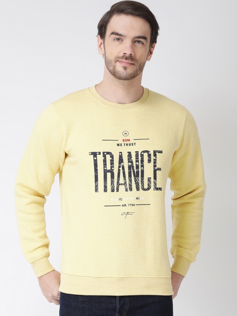 

COBB Men Yellow Printed Sweatshirt
