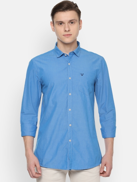 

Solly Jeans Co. Men Blue Regular Fit Solid Casual Shirt