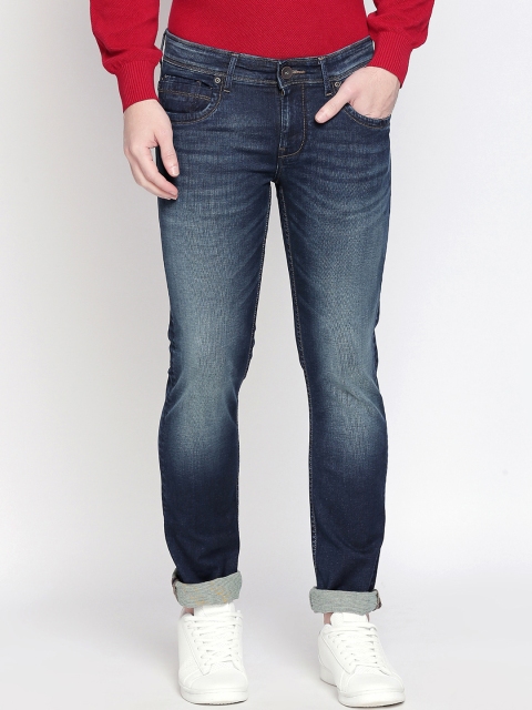 

Basics Men Navy Blue Skinny Fit Low-Rise Clean Look Stretchable Jeans