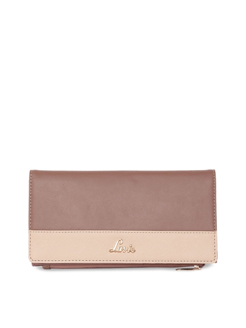 

Lavie Women Pink & Beige Colourblocked Two Fold Wallet