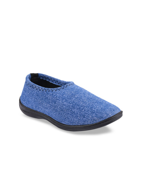 

Shoetopia Women Blue Slip-On Sneakers