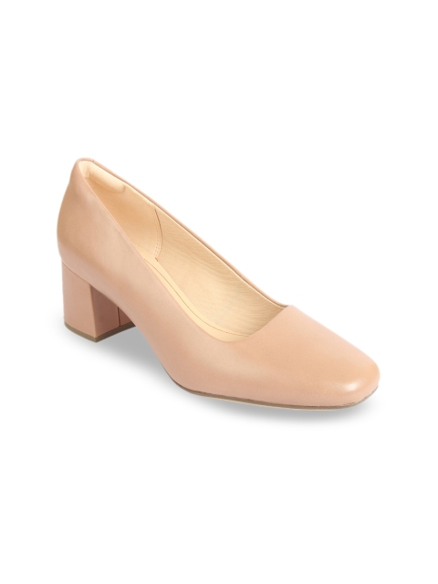 

Clarks Women Nude-Coloure Solid Pumps