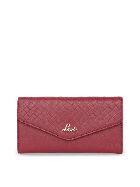 

Lavie Women Red Textured Two Fold Wallet