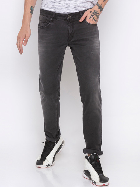 

Globus Men Grey Slim Fit Mid-Rise Clean Look Jeans