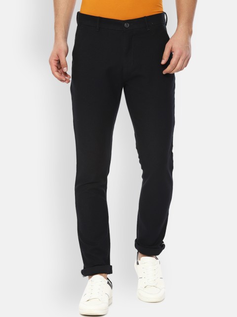 

Van Heusen Sport Men Black Slim Fit Solid Regular Trousers