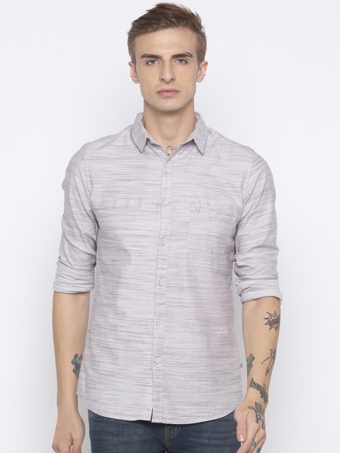 

Globus Men Grey Regular Fit Solid Casual Shirt