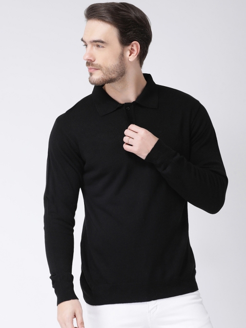 

COBB Men Black Solid Pullover Sweater