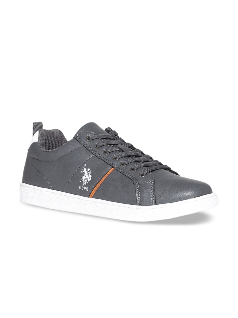 

U.S. Polo Assn. Men Grey Solid Sneakers