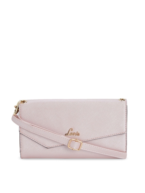 

Lavie Women Pink Textured Three Fold Wallet
