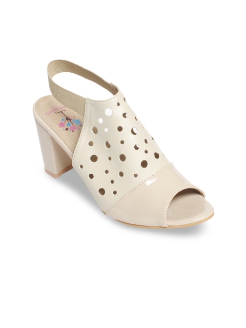 

meriggiare Women Beige Textured Peep Toes
