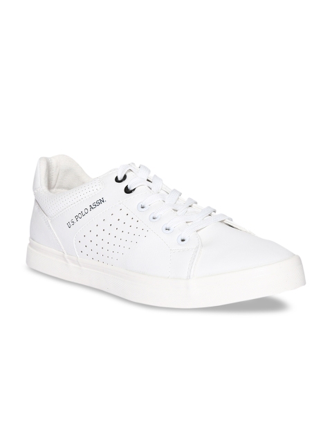 

U.S. Polo Assn. Men White Solid Sneakers