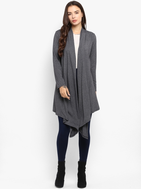 

Lady Stark Women Grey Solid Waterfall Shrug