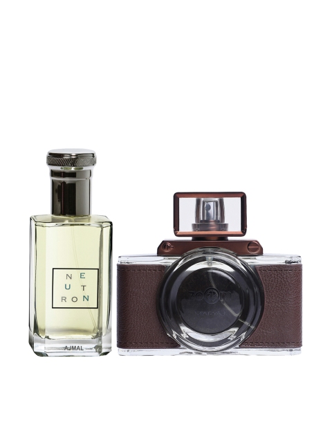 

Ajmal Unisex Set of NEUTRON EDP Perfume & MARYAJ ZOOMPOUR - 100 ml each, White