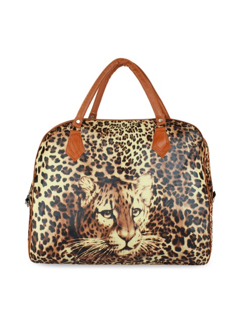 

Swiss Design Brown Animal Print Handheld Bag