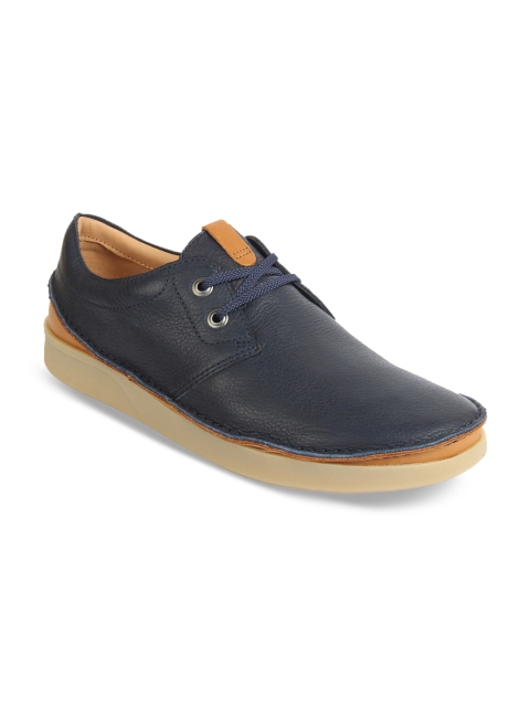 

Clarks Men Navy Blue Leather Sneakers
