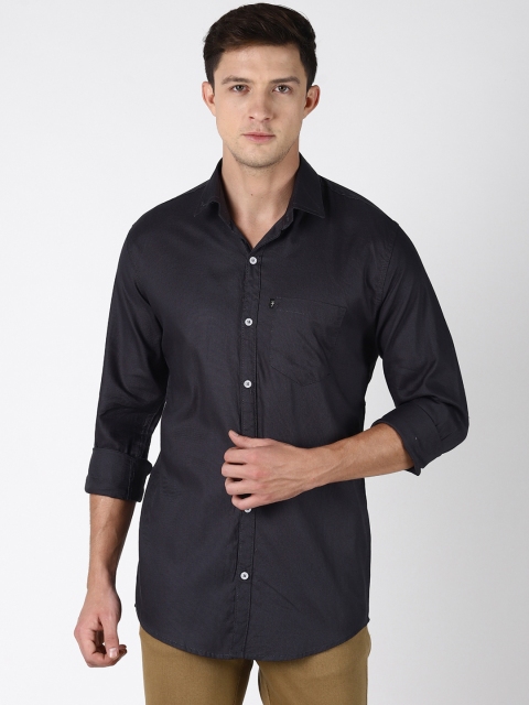 

LEVIZO Men Charcoal Premium Regular Fit Solid Casual Shirt