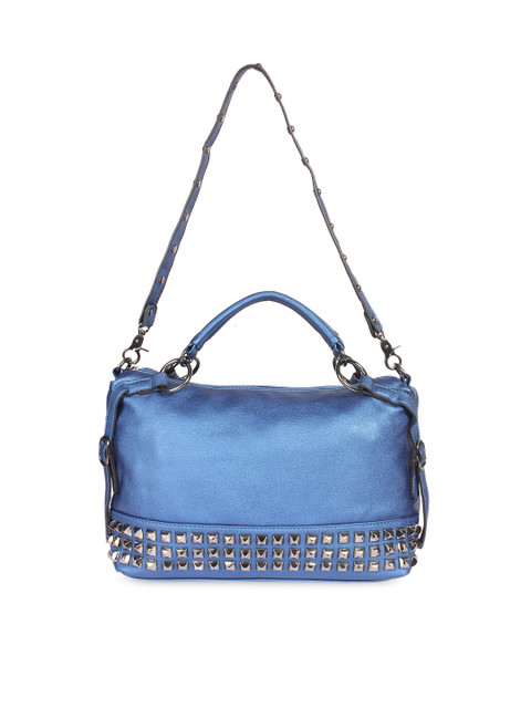 

red pout Blue Studded Handheld Bag