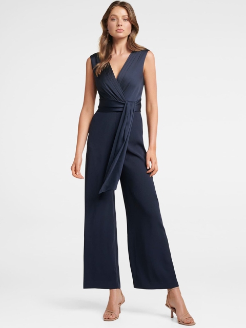 

Forever New Women Navy Blue Solid Basic Jumpsuit