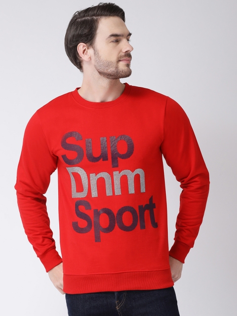 

COBB Men Red & Red Printed Sweatshirt