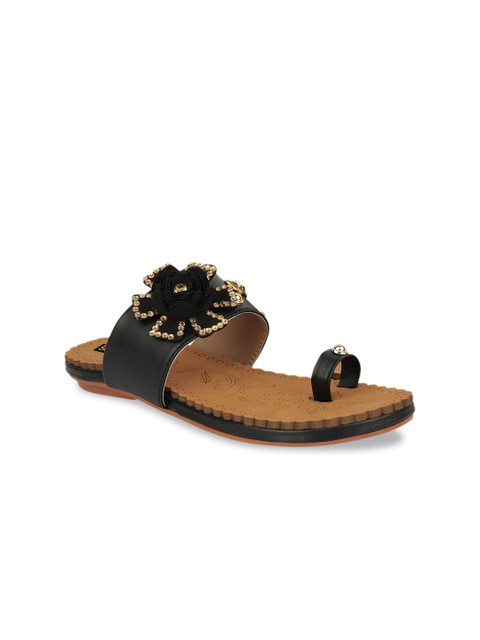

Shoetopia Women Black Solid One Toe Flats