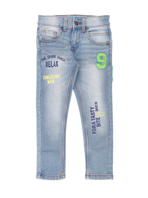 

Pantaloons Junior Boys Blue Tapered Fit Mid-Rise Clean Look Stretchable Jeans