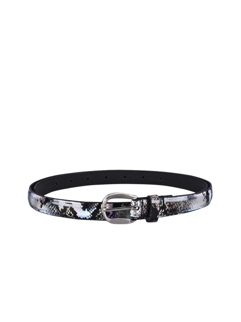 

BuckleUp Women Multicoloured Belt, Black