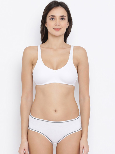 

Clovia Women White Solid Lingerie Set COMBBP56932B