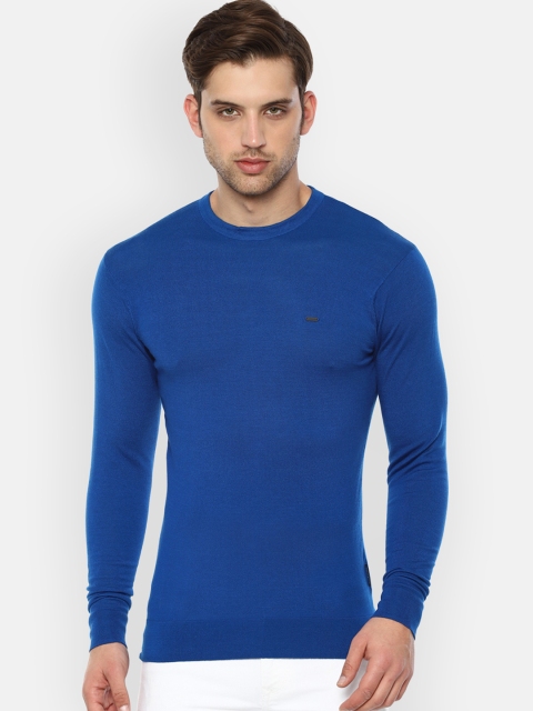 

Van Heusen Sport Men Blue Self Design Pullover Sweater