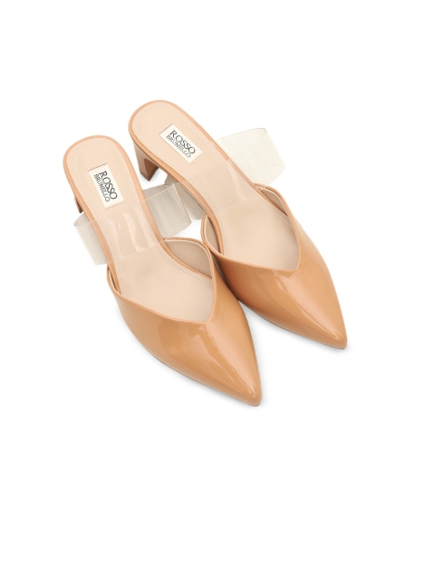 

ROSSO BRUNELLO Women Tan Brown Solid Pumps