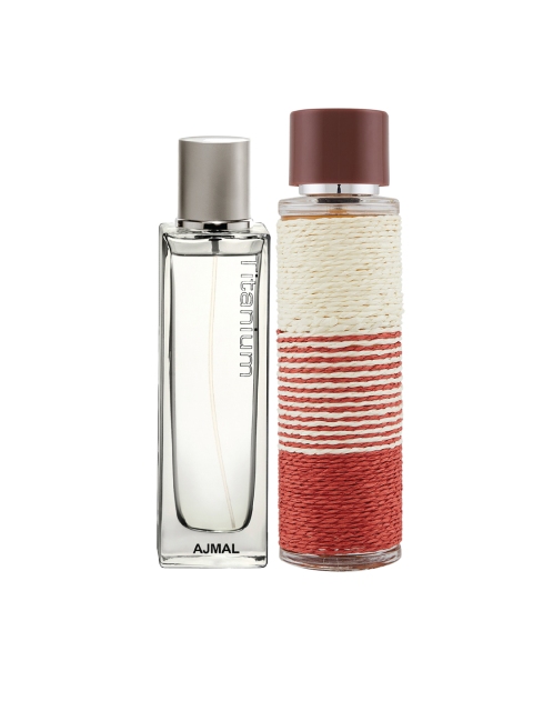 

Ajmal Unisex Set of 2 Titanium & Maryaj Deuce Perfumes, Off white