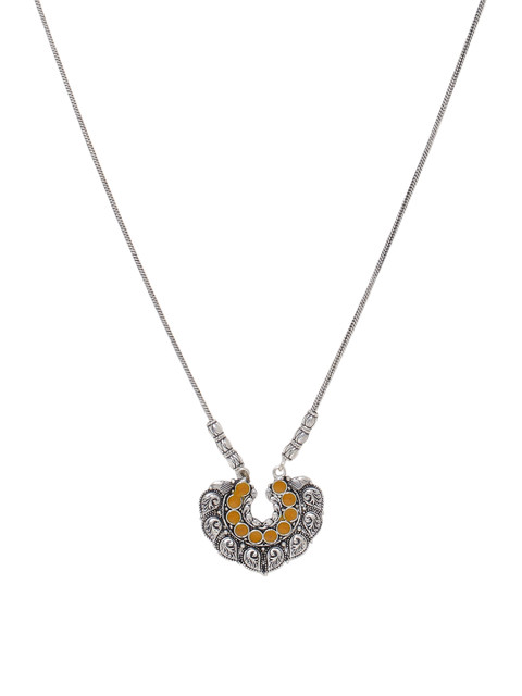

Silvermerc Designs Woman Oxidised Silver Pendant With Chain