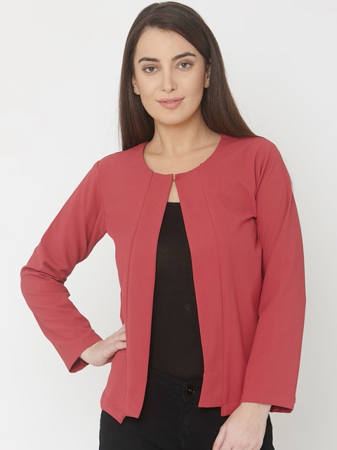 

Smarty Pants Women Red Solid Lightweight Jacket