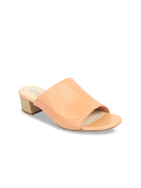 

Clarks Women Brown Solid Leather Heels