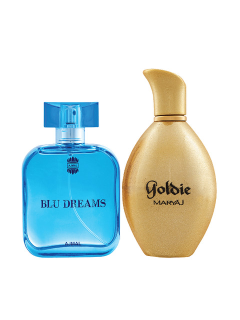 

Ajmal Unisex Set of 2 Blu Dreams & Maryaj Goldie Perfumes 100ml Each, Blue