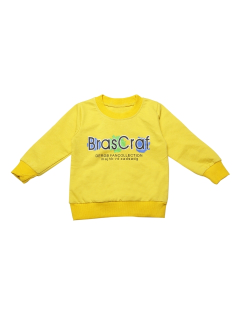 

J Style Unisex Yellow Printed Sweatshirt