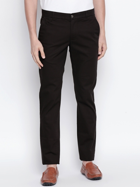 

Basics Men Brown Tapered Fit Solid Regular Trousers