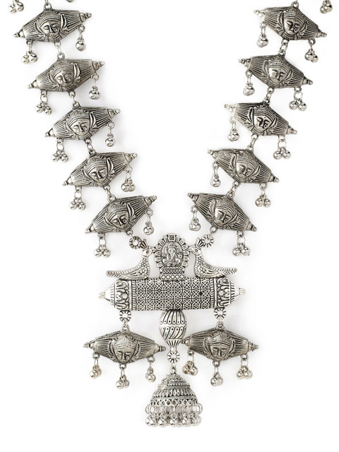 

Rubans Silver-Plated Oxidised Necklace